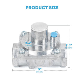Stanbroil natural gas regulator with five-inch wc outlet for stable performance