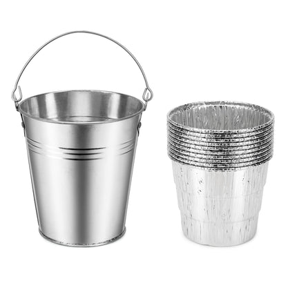 Stanbroil grease bucket replacement with liner pack for easy cleanup during grilling