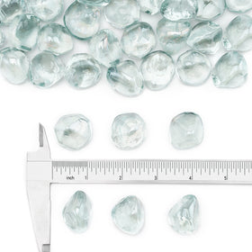 Stanbroil half-inch fire glass diamonds in Crystal Ice for fire pits with durable heat reflection.