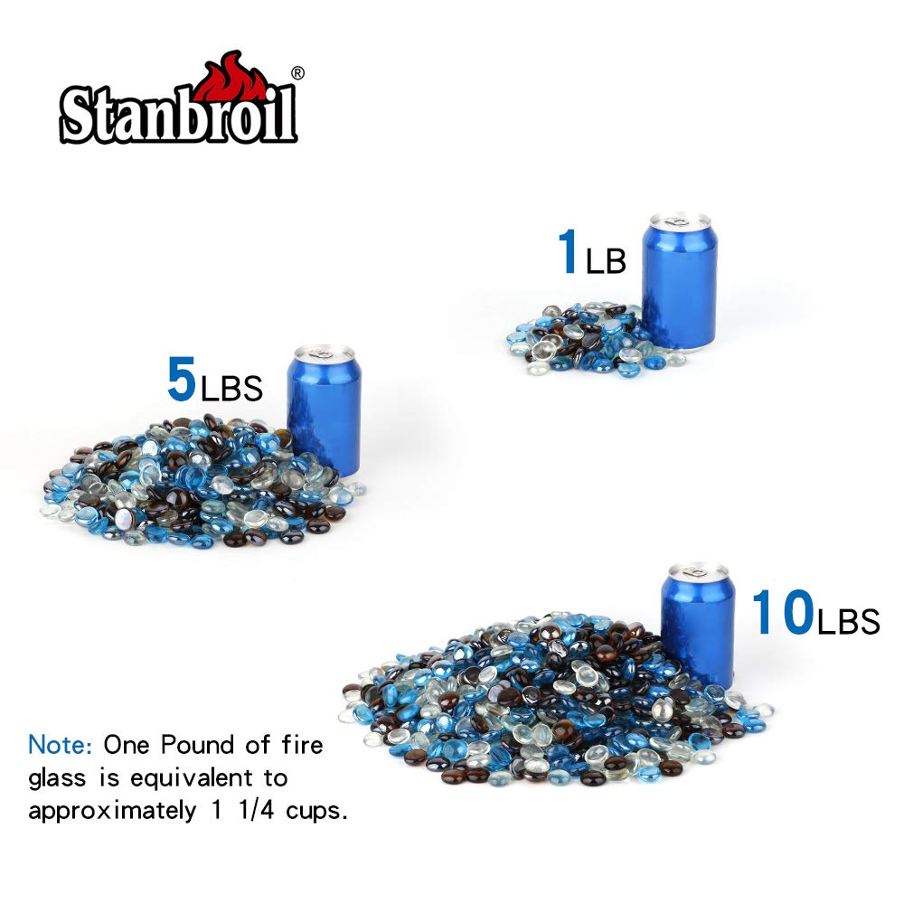 Stanbroil half-inch Caramel Luster drops add warm, luxurious accents.