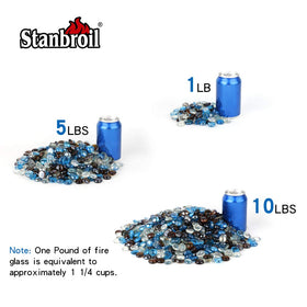 Stanbroil half-inch Caramel Luster drops add warm, luxurious accents.