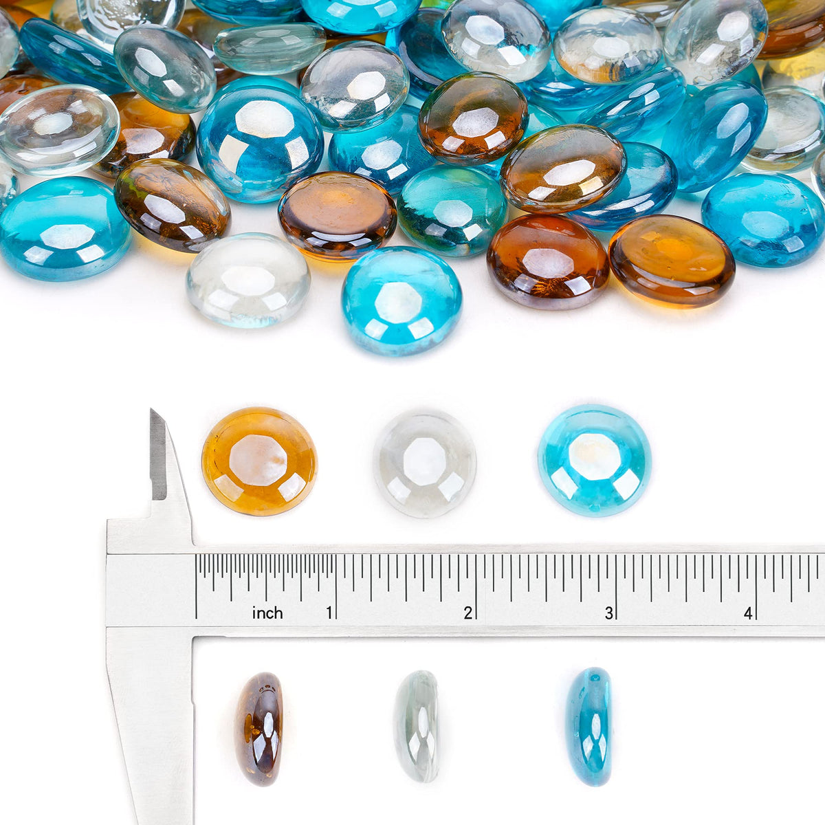 Stanbroil half-inch Crystal Ice drops shimmer for elegant indoor or outdoor pits.