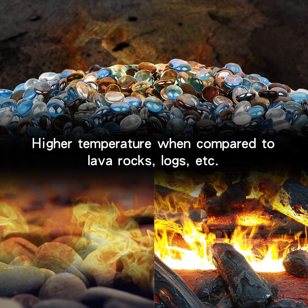 Stanbroil indoor fireplace display with blended glass enhances ambiance and style.