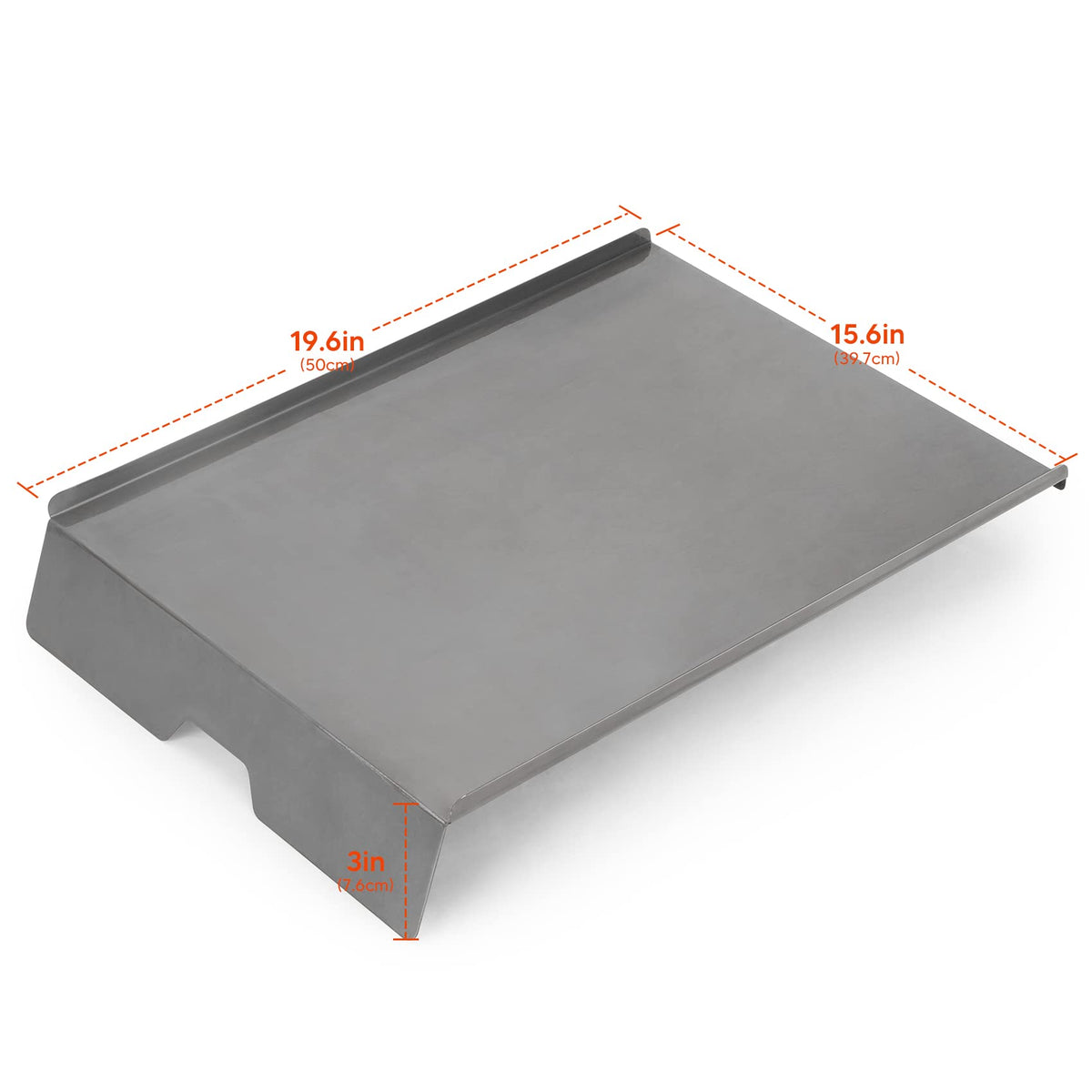 Stanbroil heat diffuser close-up shows durable steel