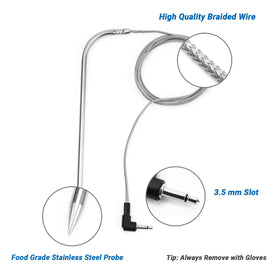 Stanbroil high-temp probe withstands up to 1000°F for reliable cooking.