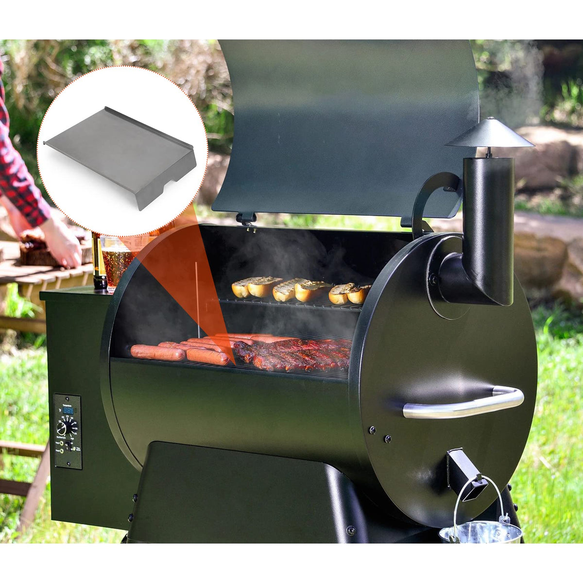 Stanbroil indirect cooking setup reduces flare-ups