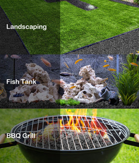Stanbroil lava rock granules for outdoor fireplaces enhance glow and durability.