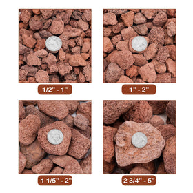 Stanbroil lava rock granules provide durable, weather-resistant texture for outdoor fireplaces.