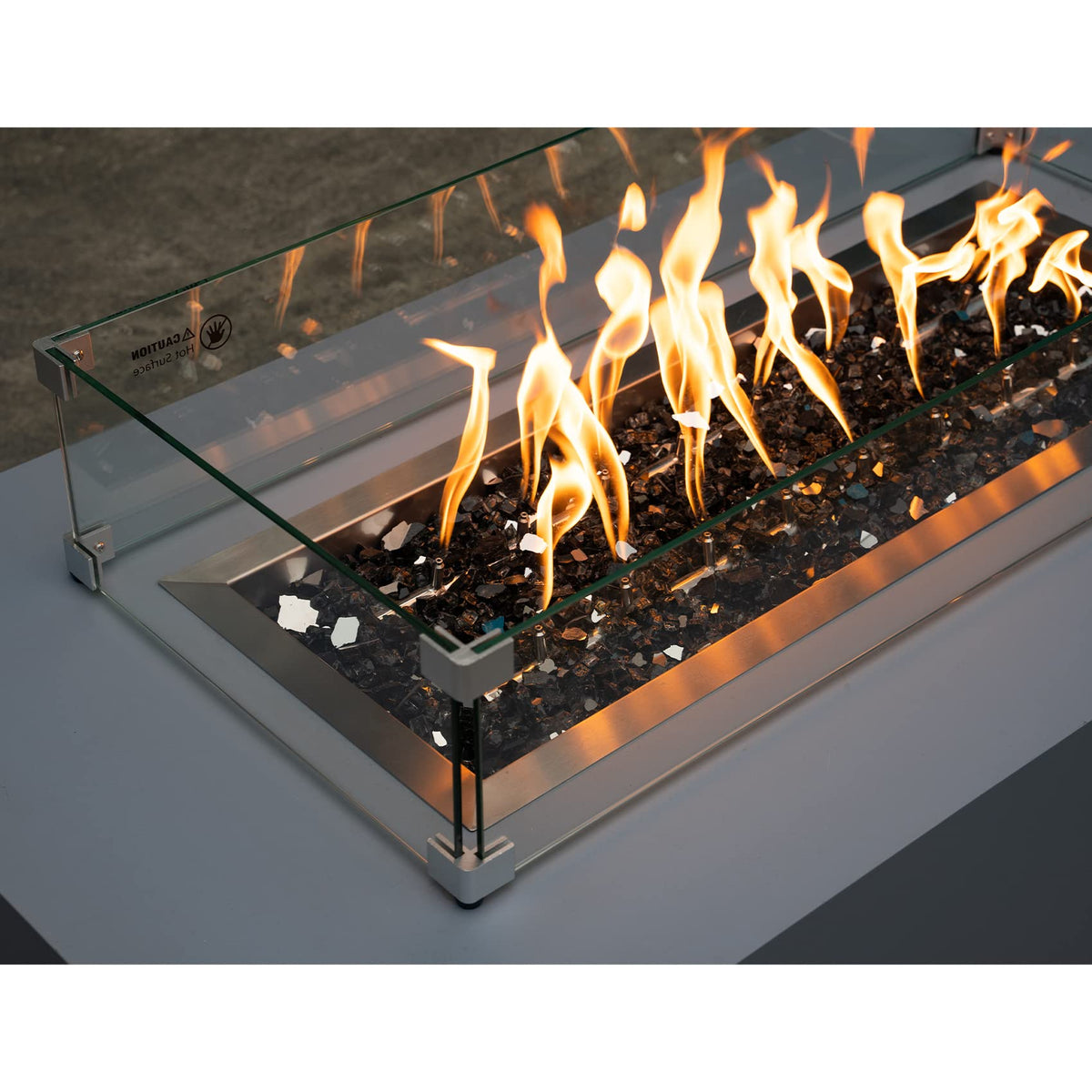 Stanbroil tempered fire glass fills gas fireplaces with long-lasting color