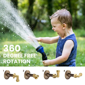Outdoor faucet hookup with Stanbroil elbow for garden use