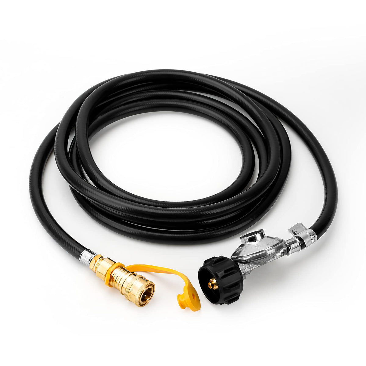 Outlet shows 11-Inch WC pressure compatible with regulated propane systems.