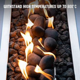 Stanbroil pebble stones for fire pits provide consistent heat-safe décor