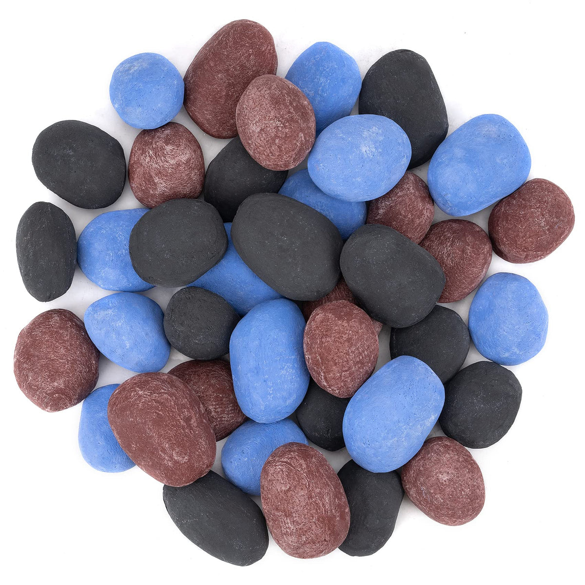 Stanbroil pebble stones for gas logs create glowing ember effect