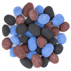Stanbroil pebble stones for gas logs create glowing ember effect