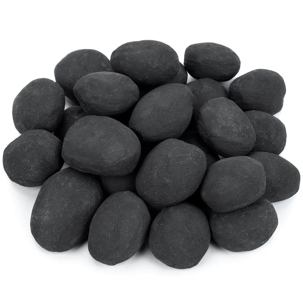 Stanbroil pebble stones for indoor outdoor fireplaces enhance ambience and realism
