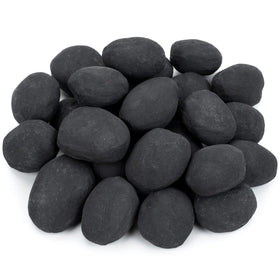 Stanbroil pebble stones for indoor outdoor fireplaces enhance ambience and realism