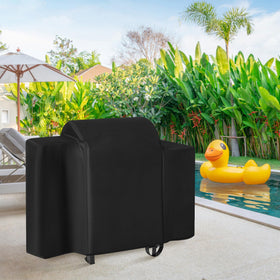 Stanbroil deluxe 72444 side view guards vents and trays from elements