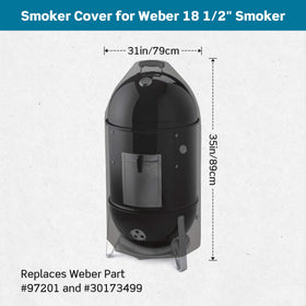 Stanbroil waterproof coating shields Weber smoker from rain and snow