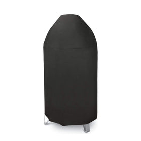 Stanbroil premium cover on Weber smoker shows snug fit and full coverage