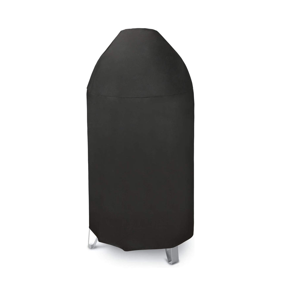 Stanbroil premium cover on Weber smoker shows snug fit and full coverage