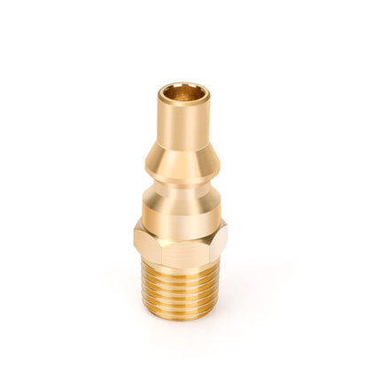 Stanbroil propane quick-connect fitting with full-flow male plug for RV hookups.