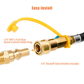 Low-pressure compatibility enables safe connections for RVs and portable grills.
