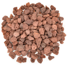 Stanbroil red lava rock granules close-up with natural red-gray tones for realism.