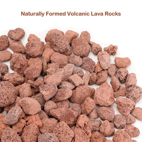 Stanbroil lava rock granules sized 0.8-1.2 inches, ideal as a gas-log base.