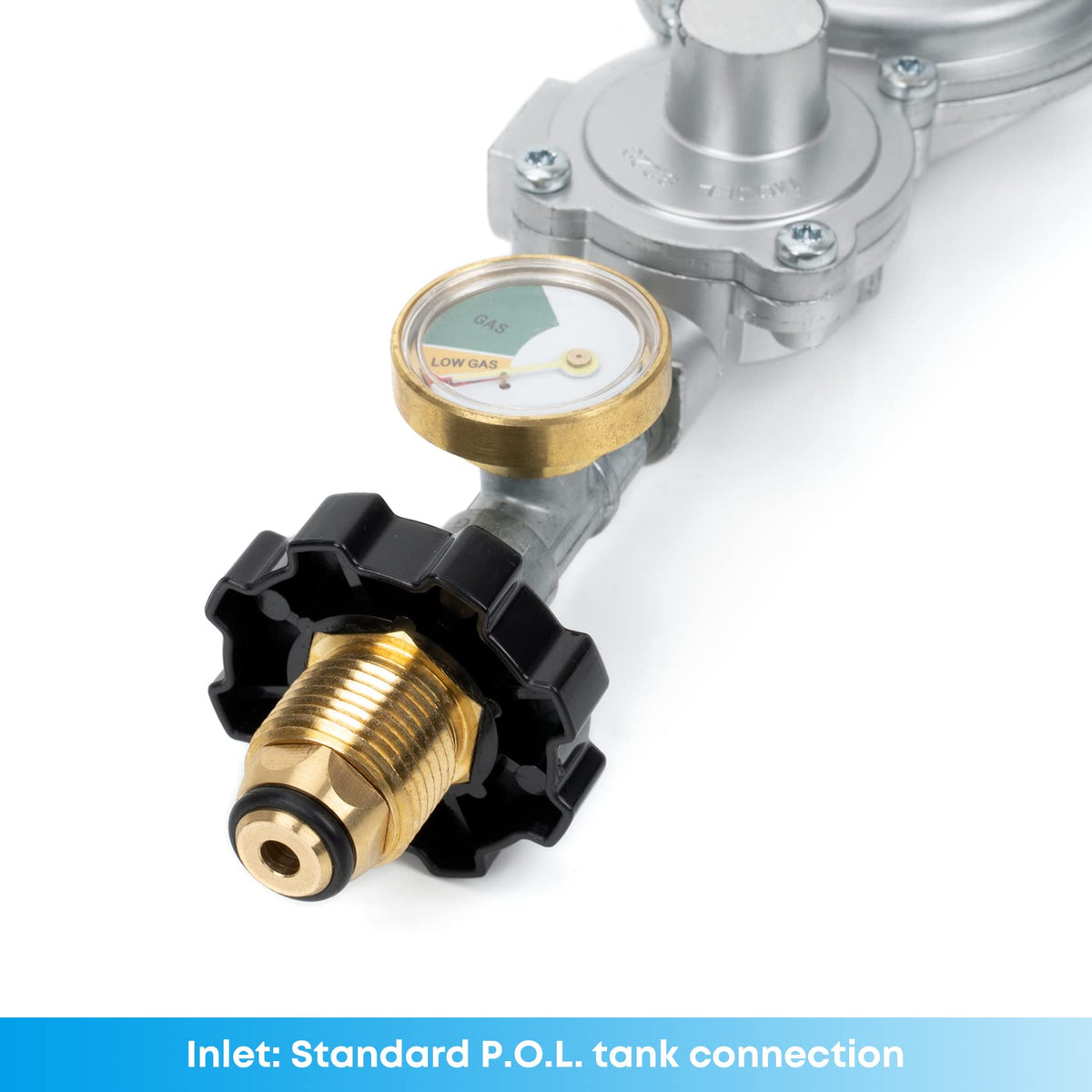 Stanbroil regulator dial color readout helps quick heat estimation.