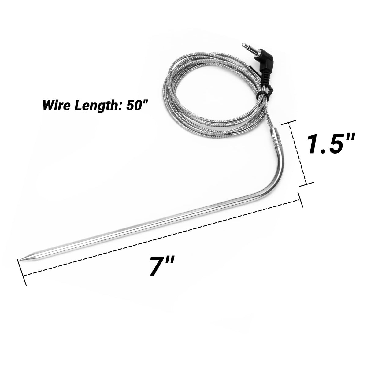 Stanbroil stainless steel tip provides accurate ambient temperature readings.