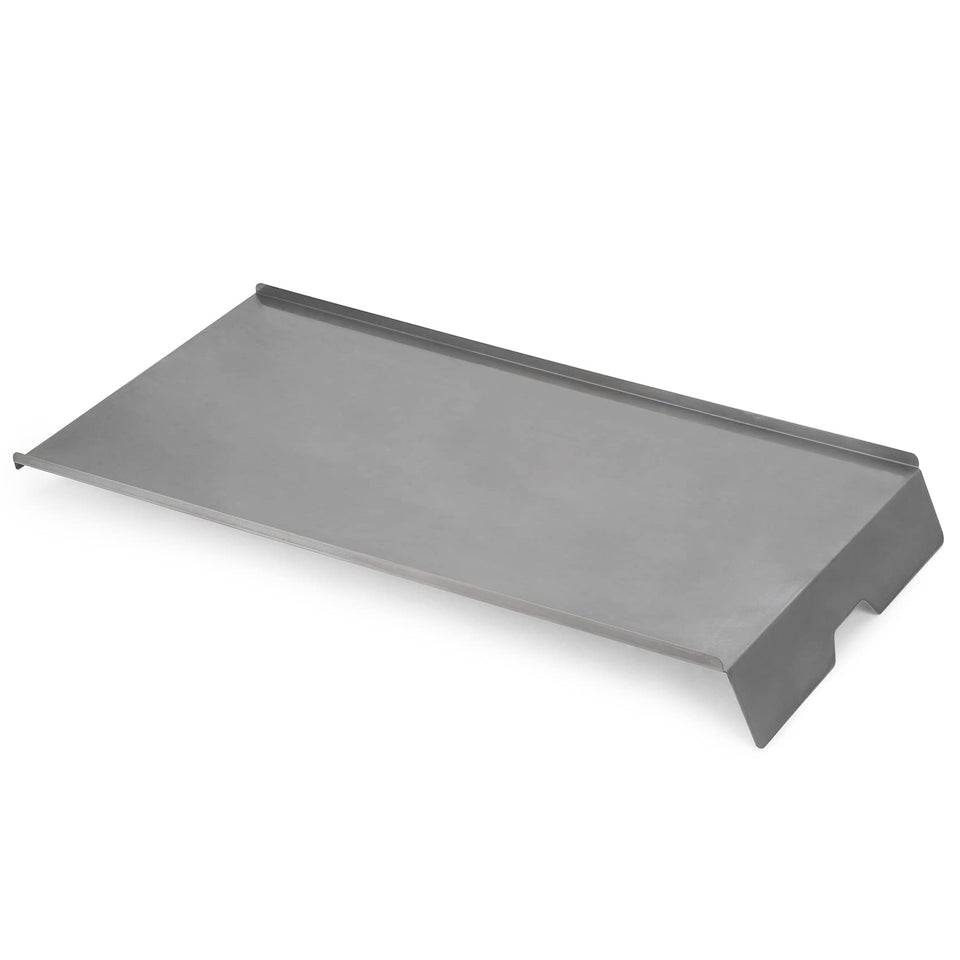 Stanbroil steel diffuser-baffle under grill enables indirect heat for even cooking