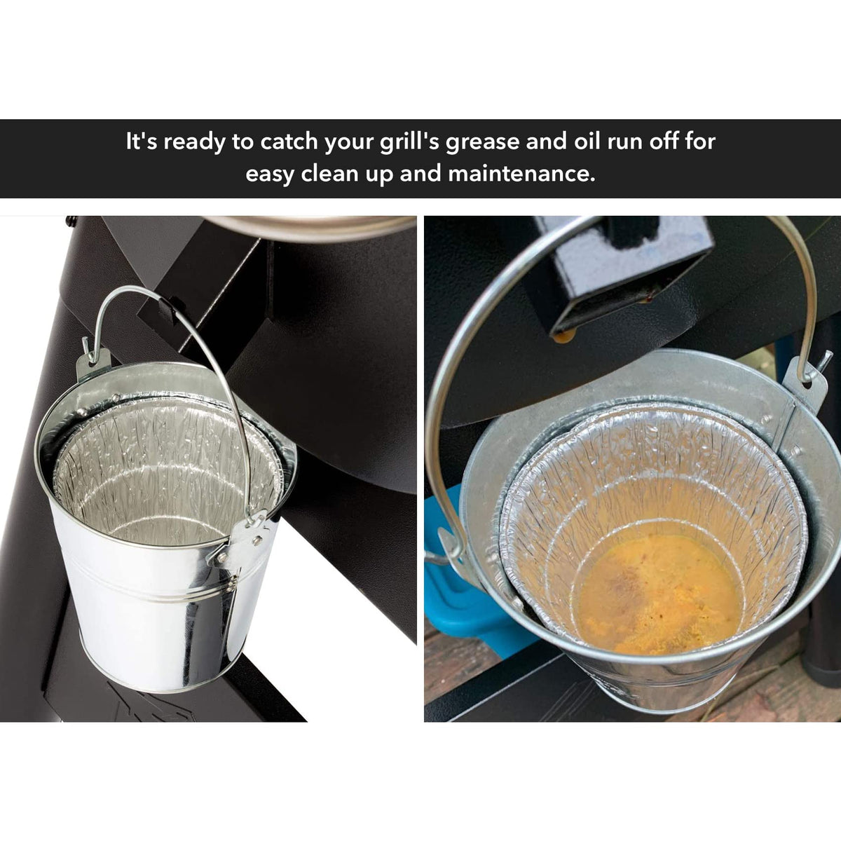 Stanbroil liner-fit tight bucket prevents leaks during busy grilling sessions