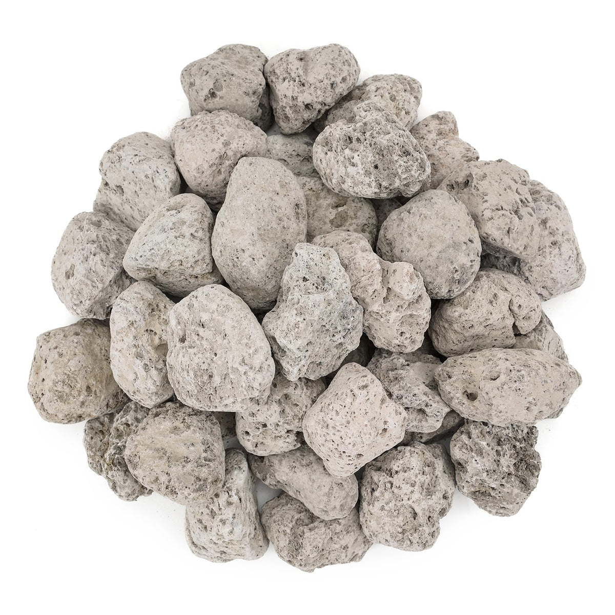 Stanbroil white lava rock granules for fire pits with uniform size for even heat.
