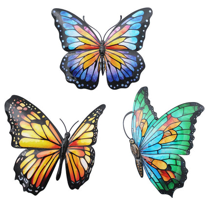 STANKGARDEN blue butterfly wall art adds vibrant outdoor color.