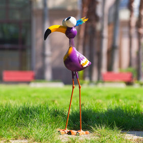 STANKGARDEN vibrant purple and yellow accents brighten patios and balconies.