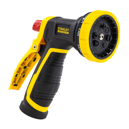 Stanley FatMax 8-pattern nozzle with jet spray for powerful cleaning and rapid water delivery.
