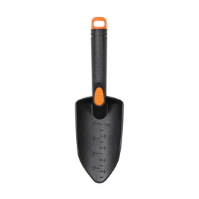 Stansport heavy-duty plastic hand trowel front view, ideal for stream bed scooping and quick digs.