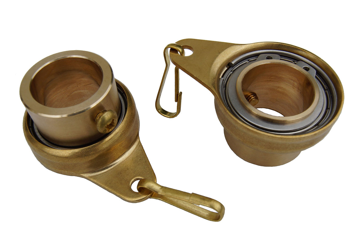 Stanwood Wind Sculpture non-tangle flagpole ring in brass with smooth rotation