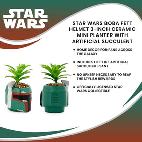 Star Wars Boba Fett planter packaging and display ready