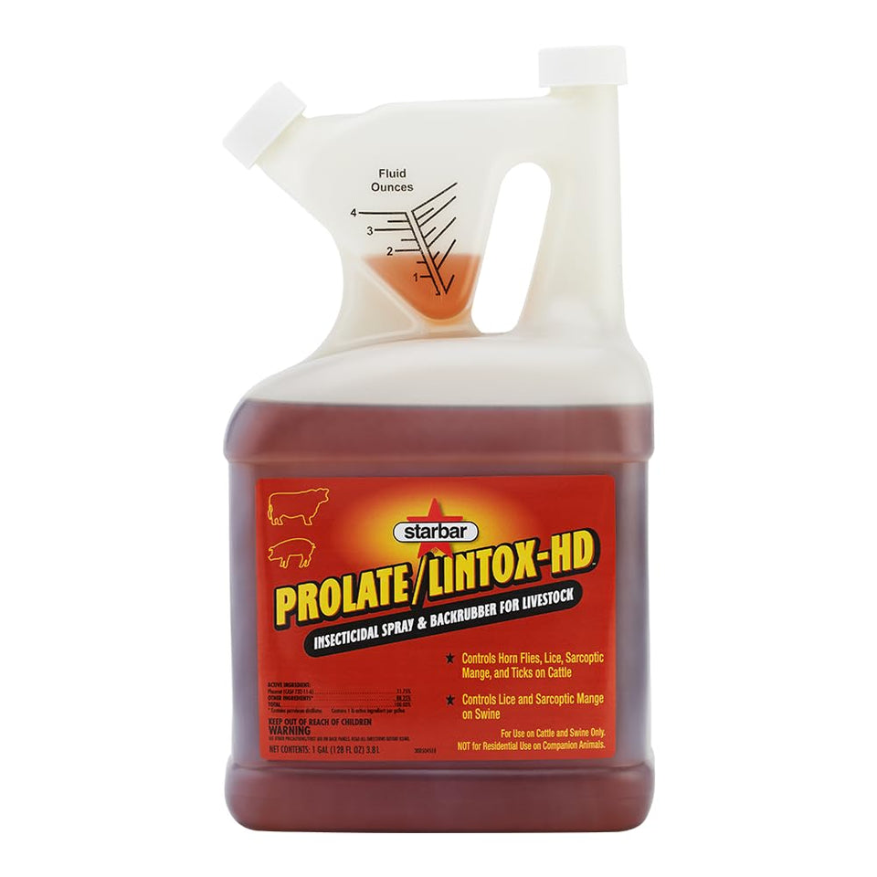 Starbar 61200 insect repellent bottle protects livestock from horn flies and ticks