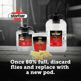 Starbar farm barn patio use for outdoor fly management.