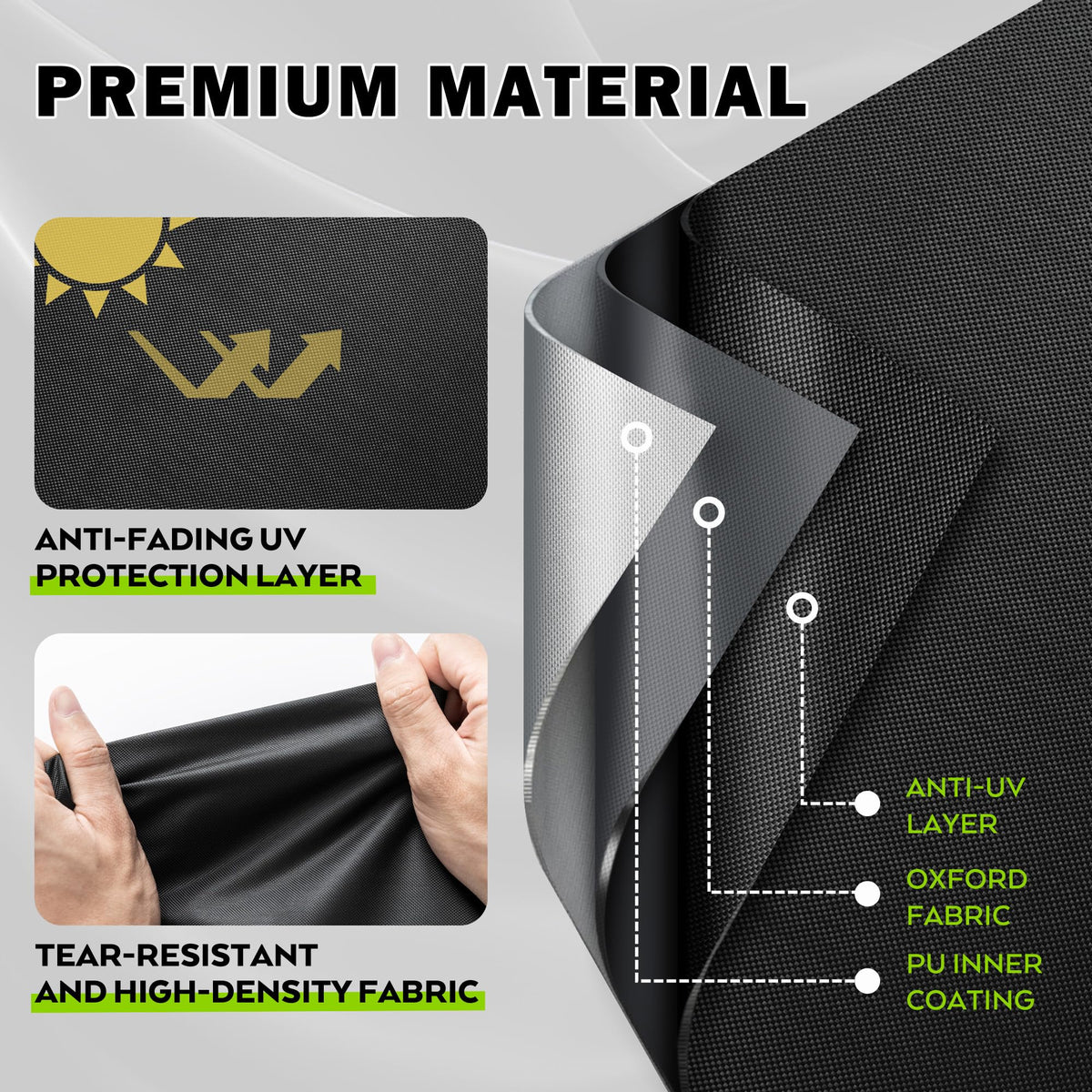 Starcrew cover shows secure-fit drawstring and hook-and-loop closures