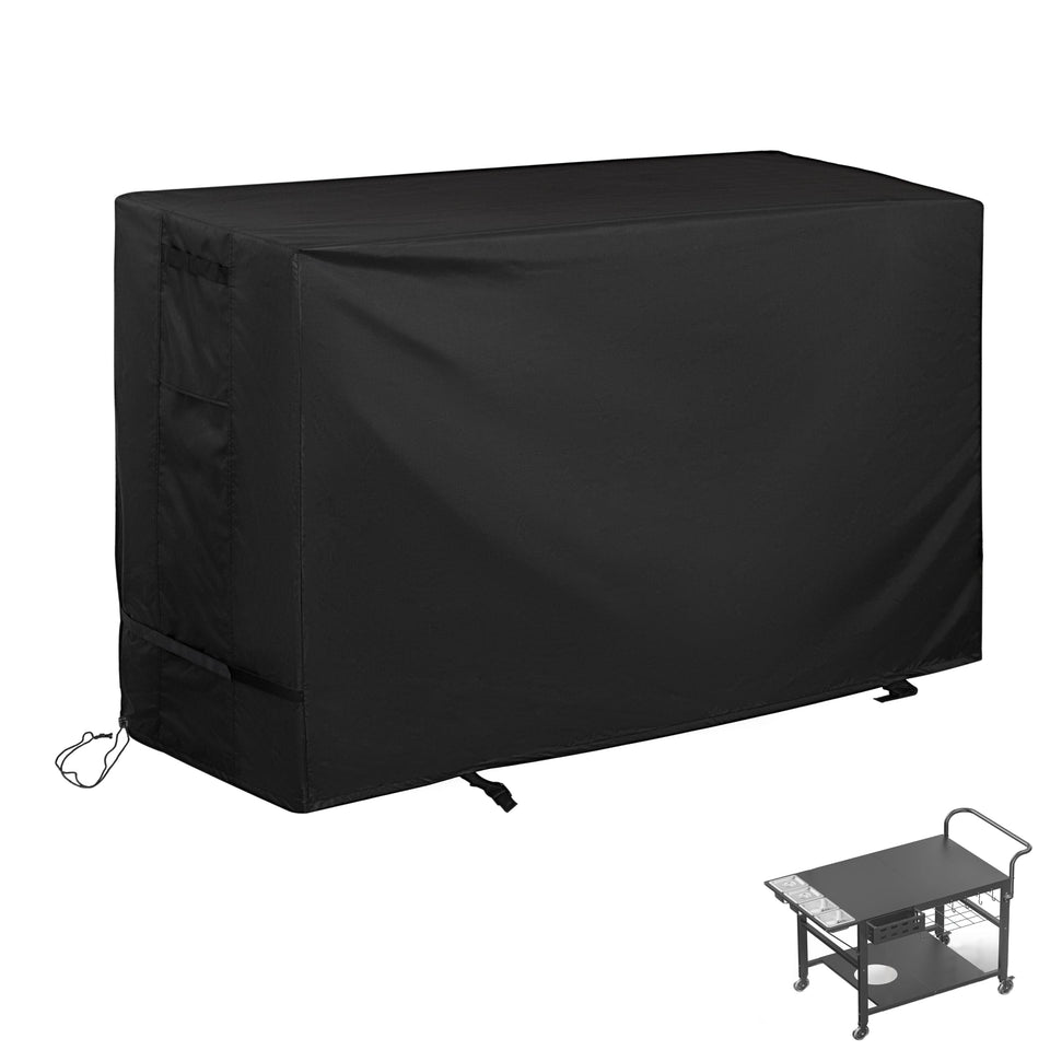 Starcrew pizza oven table cover protecting the cart from outdoor elements.
