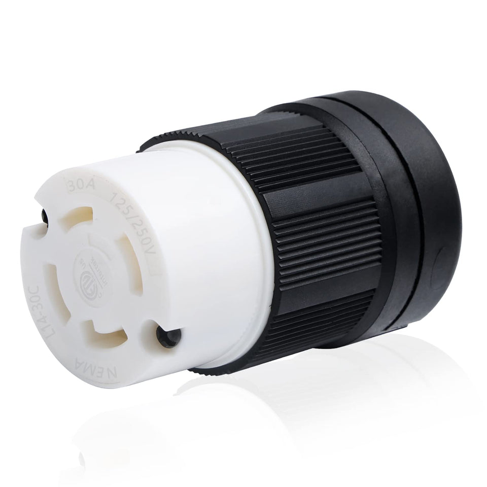 STARELO locking connector L14-30C front view for secure power connections