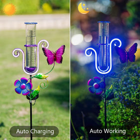 Stargarden 7-inch acrylic tube rain gauge for easy readings in the garden