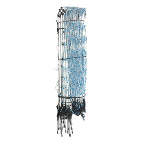 Starkline premium netting ready to contain sheep and goats in a backyard setting