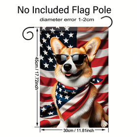 Starlit Patio corgi flag brings playful charm to outdoor spaces.