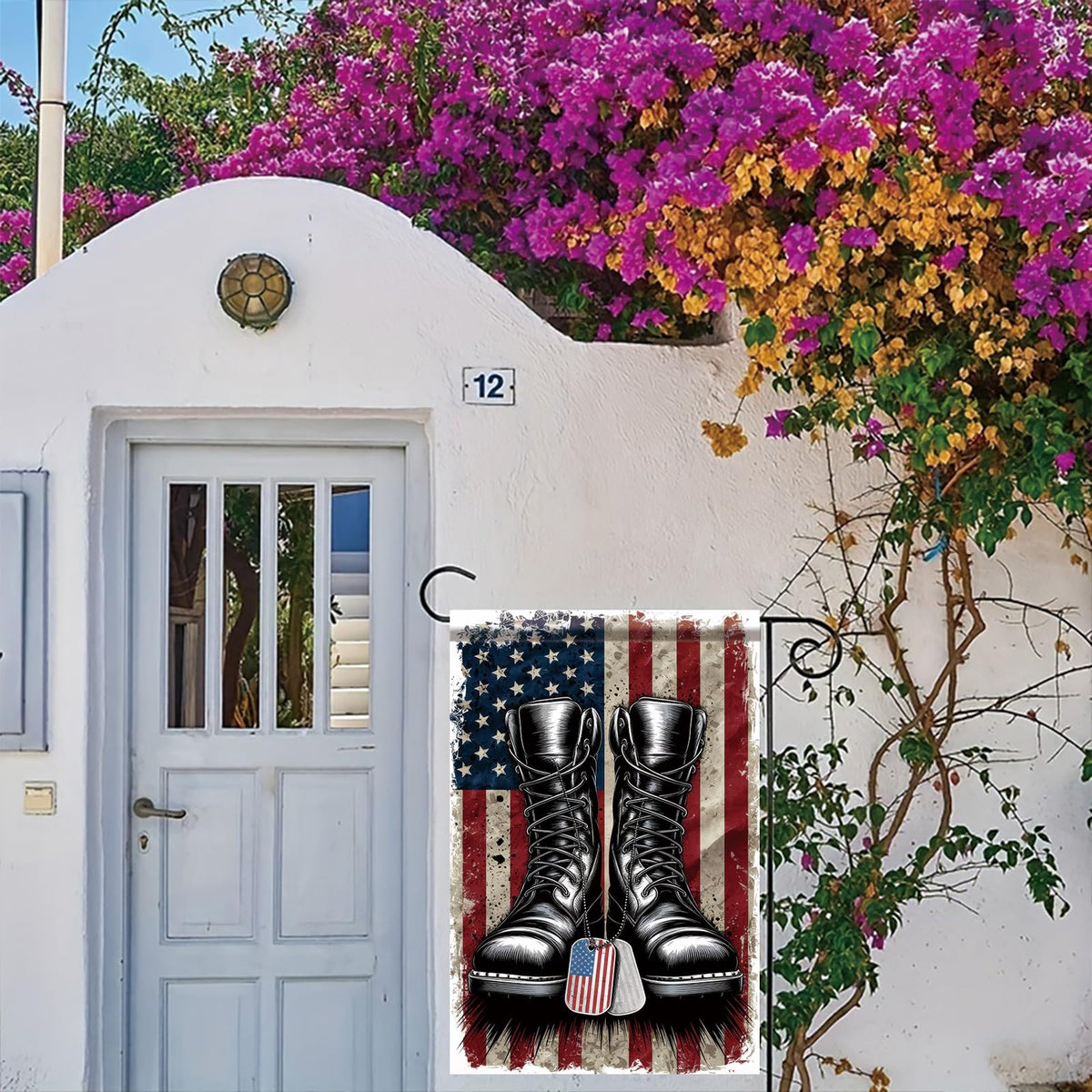 Starlit Patio double-sided flag—visible from all angles for outdoor setups