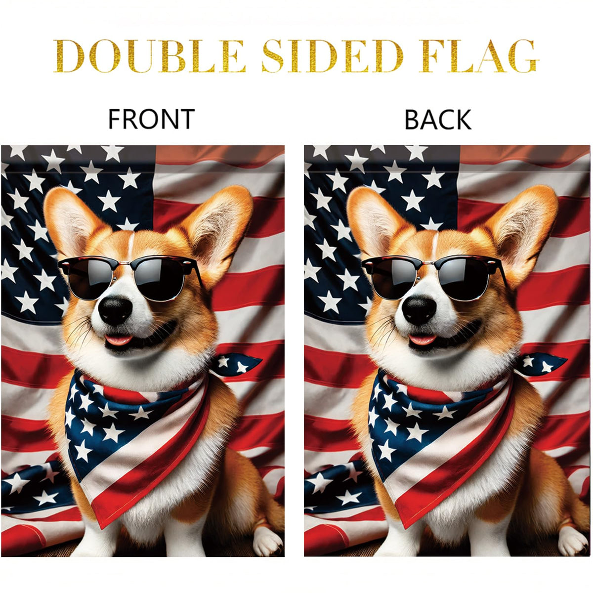 Starlit Patio patriotic flag ideal for Fourth of July displays.