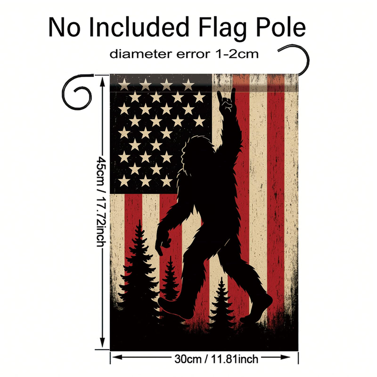 Starlit Patio gift-worthy Sasquatch flag for patriotic fans